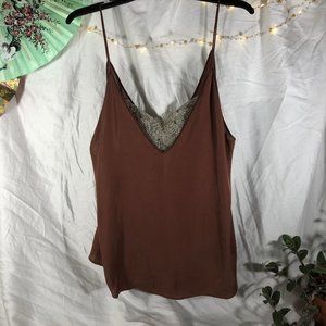 Free People intimates silky brown top